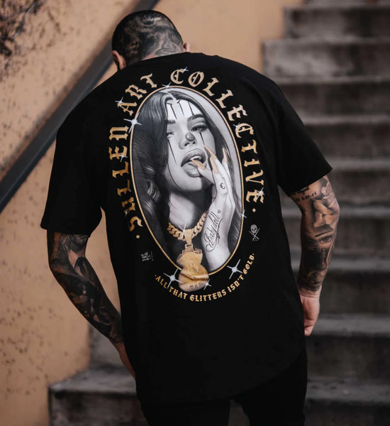 Sullen Baby Face Tee Black - Tattoo Art Graphic T-Shirt | Factory Edge