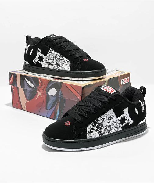 DC Shoes Mens Court Graffik Deadpool Factory Edge DC Shoes Mens Court Graffik Deadpool Factory Edge