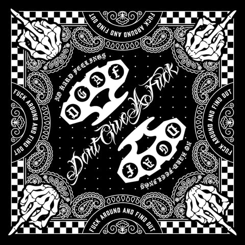 NHF DGAF Script Bandana Black/White