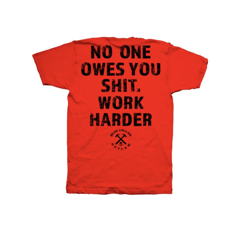 Outlaw Threadz Work Harder Tee Red