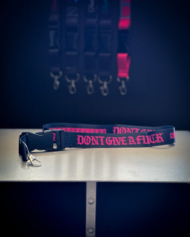 NHF DGAF Lanyard Black/Pink