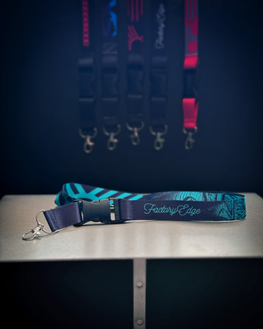 Factory Edge Diamond Zia Lanyard Black/Turquoise