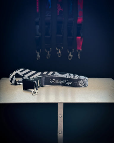 Factory Edge Diamond Zia Lanyard Black/White