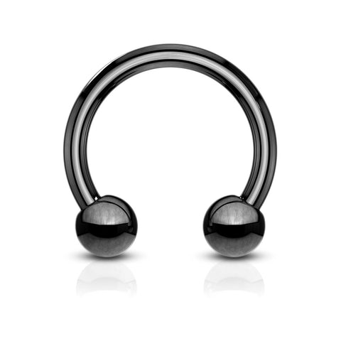 Horseshoe Circular barbell Titanium IP over 316L Surgical Stainless Steel