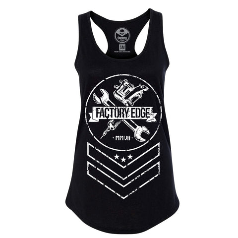 Factory Edge Women's Chevron Tank Black