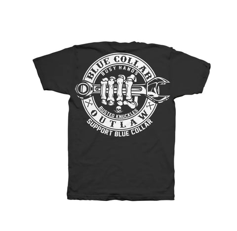 Outlaw Threadz Blue Collar Outlaw Tee Black