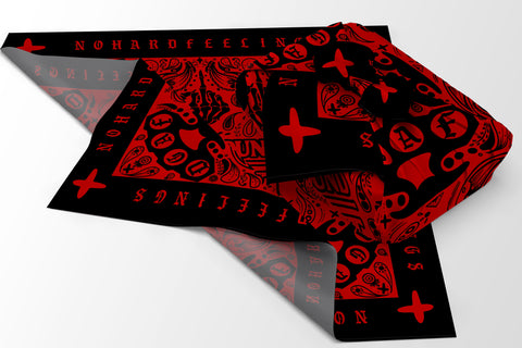 NHF DGAF FAFO Bandana Black/Red