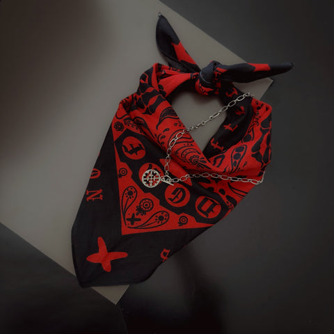 NHF DGAF FAFO Bandana Black/Red