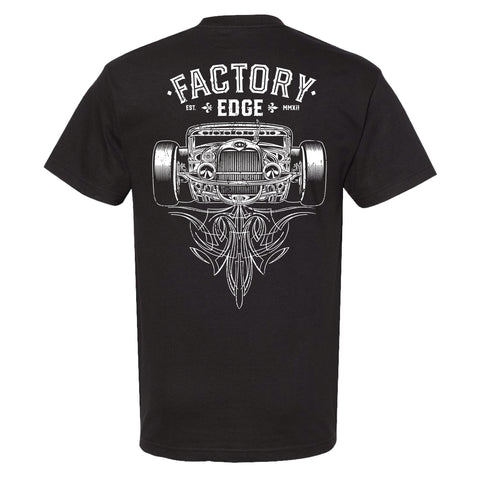 Factory Edge Mens Ratrod T Shirt Black