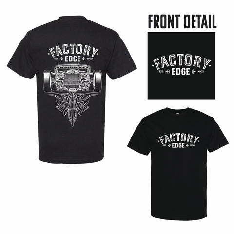 Factory Edge Mens Ratrod T Shirt Black
