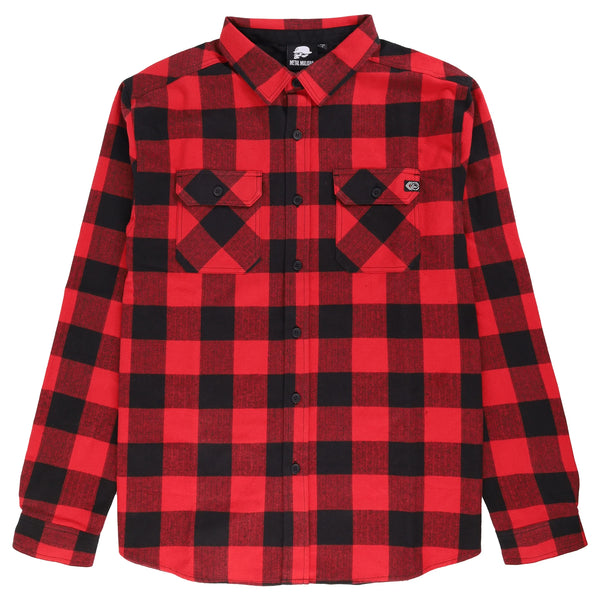 Metal Mulisha Mens Jacked Flannel Red | Factory Edge