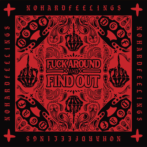NHF DGAF FAFO Bandana Black/Red