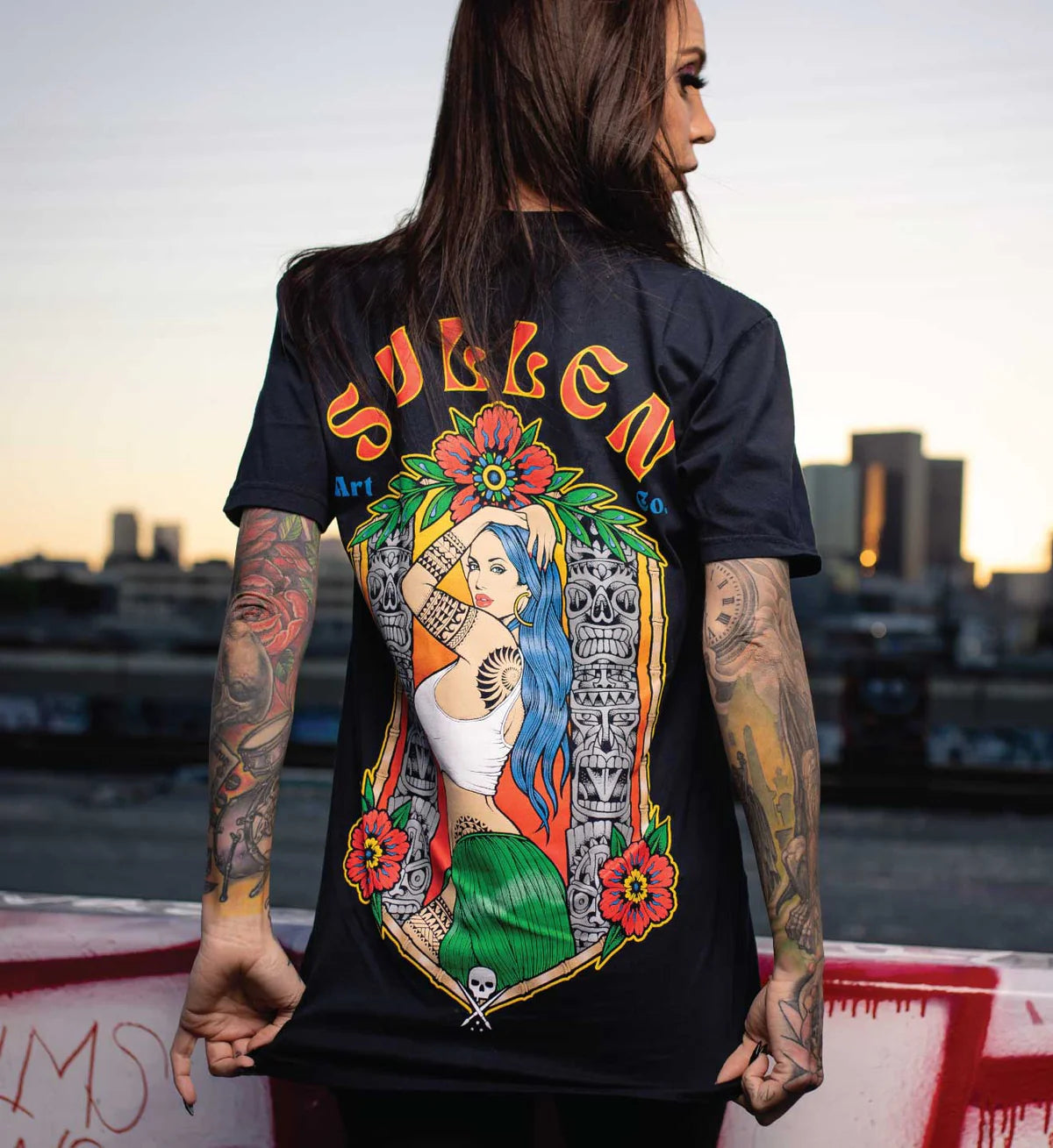 Sullen Tiki Pin-Up Tee Black | Factory Edge Sullen Tiki Pin-Up Tee Black | Factory Edge