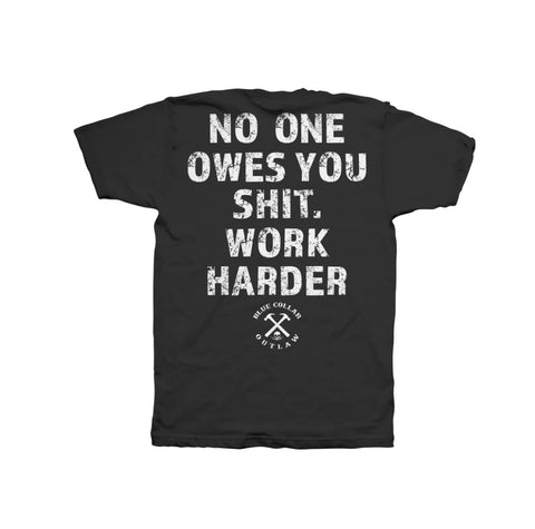 Outlaw Threadz Work Harder Tee Black