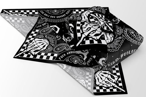 NHF DGAF Script Bandana Black/White