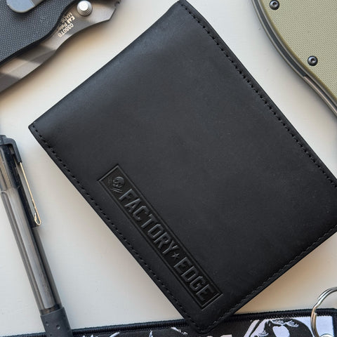 Factory Edge Bar Leather Wallet Black