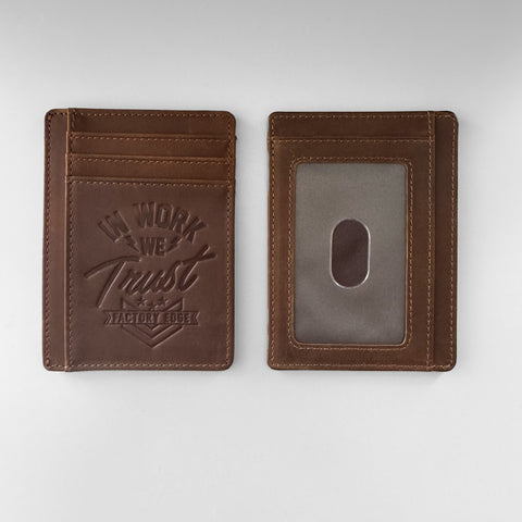 Factory Edge IWWT Leather Window Cardholder Brown