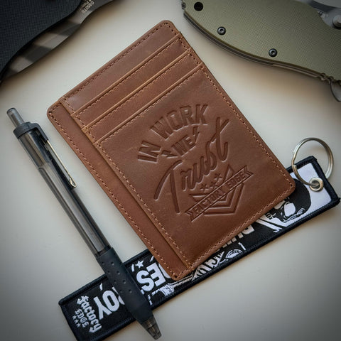 Factory Edge IWWT Leather Window Cardholder Brown