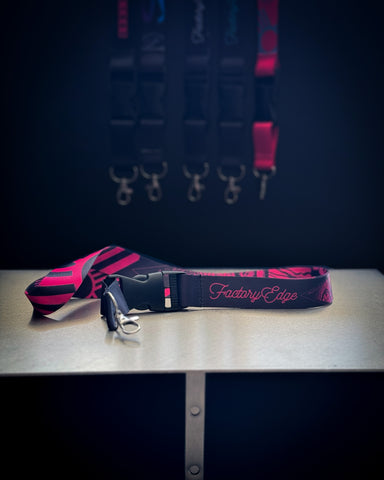 Factory Edge Diamond Zia Lanyard Black/Pink