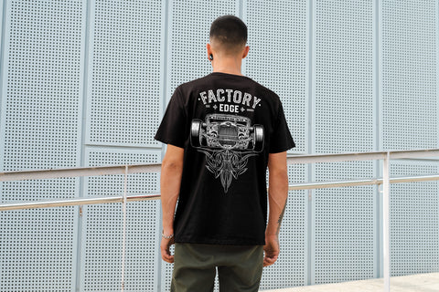 Factory Edge Mens Ratrod T Shirt Black