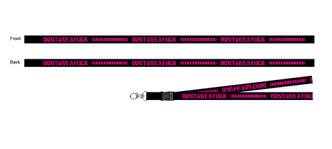 NHF DGAF Lanyard Black/Pink