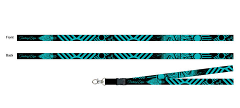 Factory Edge Diamond Zia Lanyard Black/Turquoise
