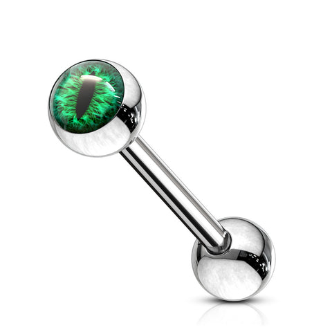 Snake Eye Inlaid Ball 316L Surgical Steel Barbell