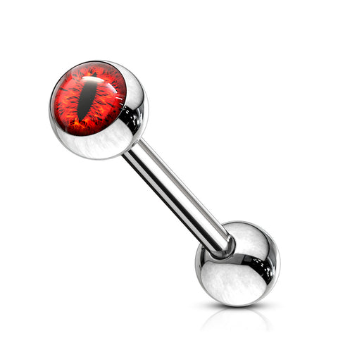 Snake Eye Inlaid Ball 316L Surgical Steel Barbell