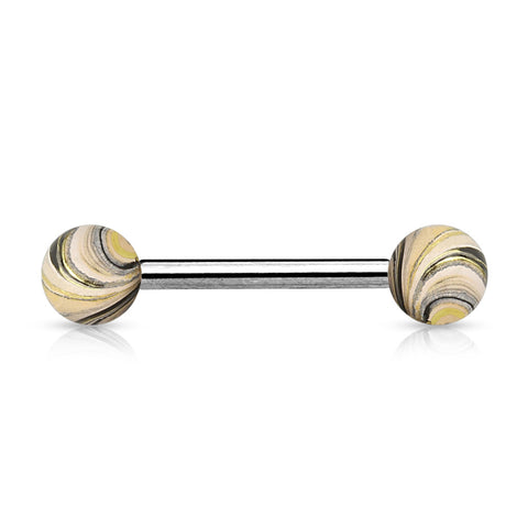 Multi Color Plated 316L Surgical Steel Balls and Extra Clear Electric Coated 316L Surgical Steel Barbell