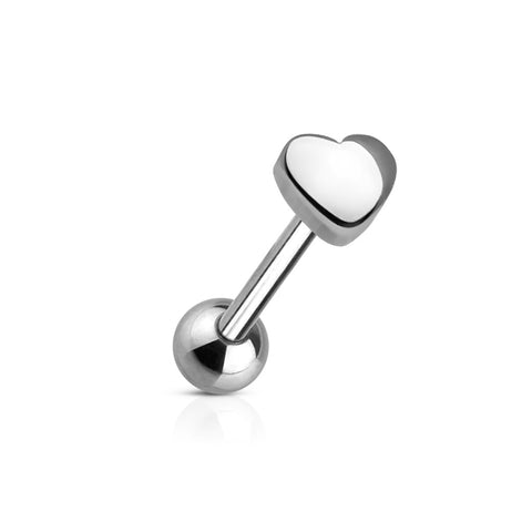 6mm Stainless Steel Heart Top 316L Surgical Steel Barbell