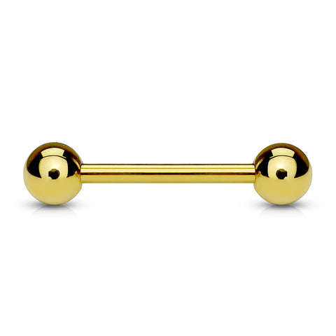 Gold IP Plated Over 316L Surgical Steel Barbells