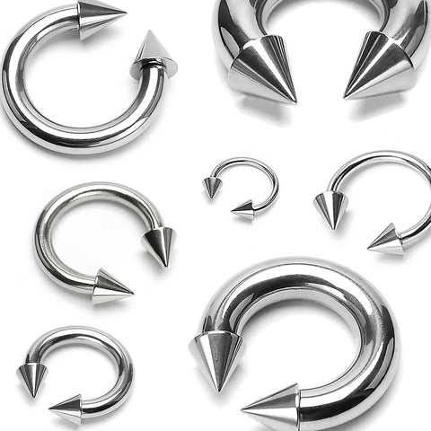Spikes 316L Surgical Stainless Steel Circular Barbell