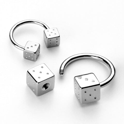 Steel dice 316L Surgical Stainless Steel Circular