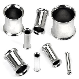 Double Flared Flesh Tunnels Up to 2" 316L Surgical Stainless Steel