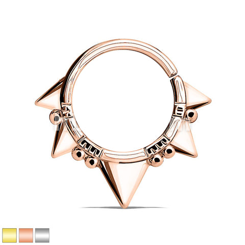 Triangles and Beads Bendable Nose Septum and Ear Cartilage Hoops