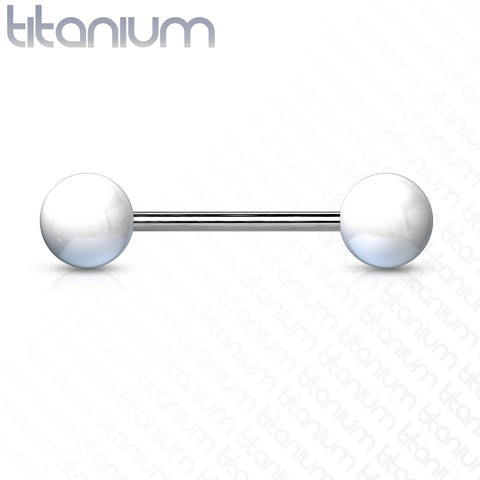 Solid Colored Acrylic Ball Grade 23 Solid Titanium Barbell