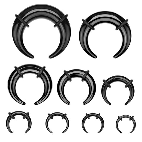 Acrylic Bull Tapers with 2- Black O-Rings