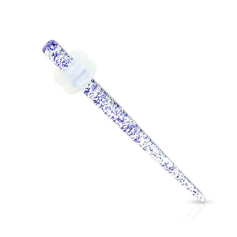 Ultra Glitter Solid Acrylic Taper with Clear O-Rings