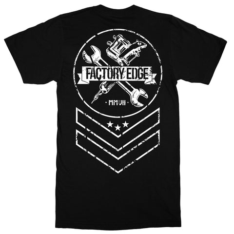 Factory Edge Mens Chevron Lefty T Shirt Black