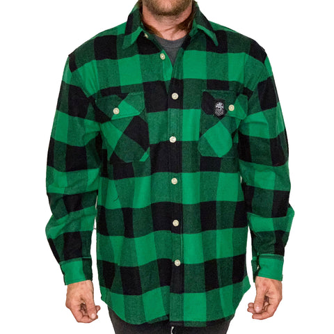 Factory Edge Mens Factory Flannel Green