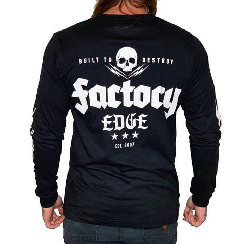 Factory Edge Mens Garage Longsleeve T Shirt Black
