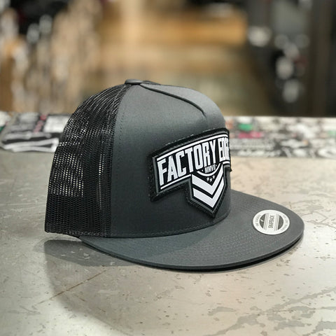 Factory Edge Mens Sarge Trucker Snapback Charcoal/Black O/S