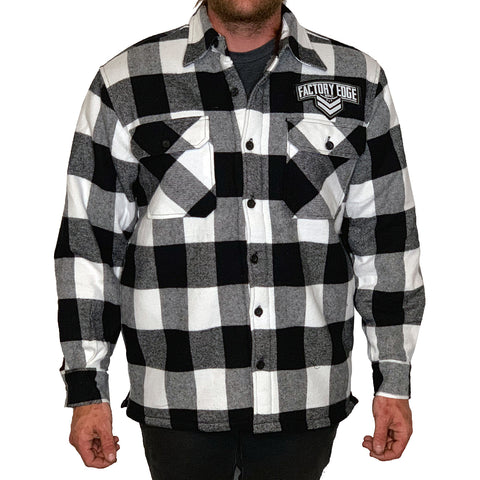 Factory Edge Mens Sherpa Flannel White